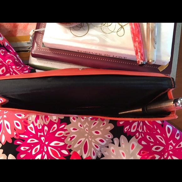 CR Gibson Leather Envelope CLUTCH dark orange - Picture 6 of 6